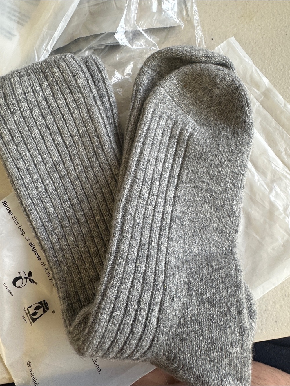 Cashmere Ribbed Trouser socks